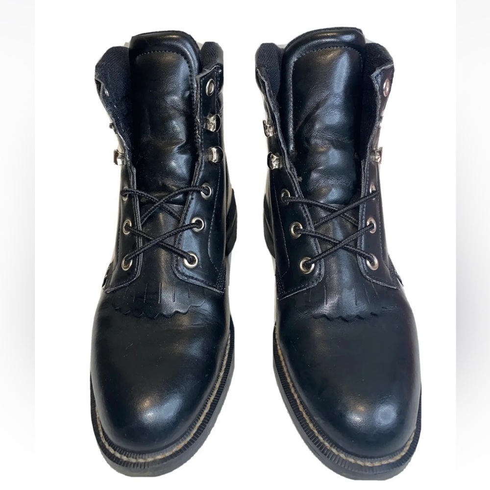 Justin Boots Black Lace Up Women’s Boots